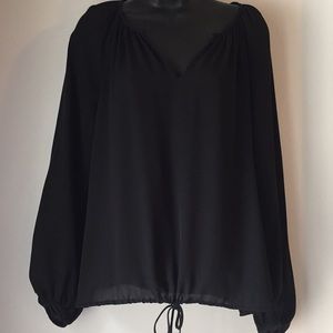 Diane von Furstenberg black silk blouse